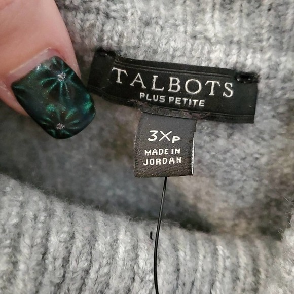 Talbots FIRESIDE STRIPE TURTLENECK SWEATER - HEATHERED‎ plus size 3XP PETITE - Picture 4 of 6